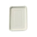 250 Stk. weiße Frischfaser Pappteller 17 x 23 cm – Kuchenteller Snackteller